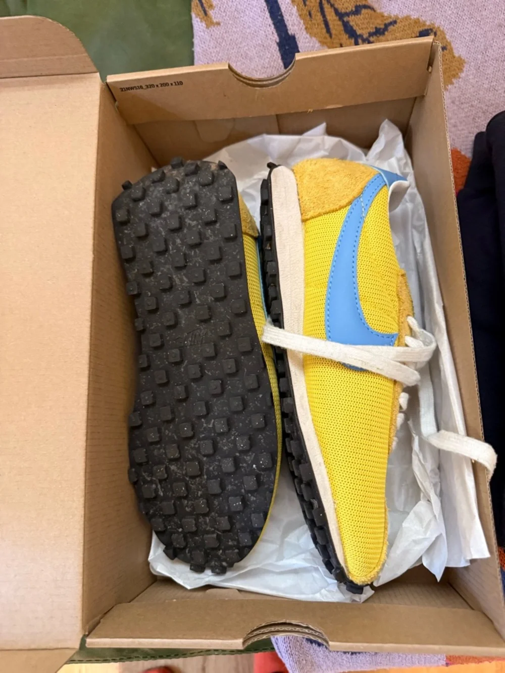 Nike Yellow and Blue Low-Top Sneakers - Picture 3 of 3